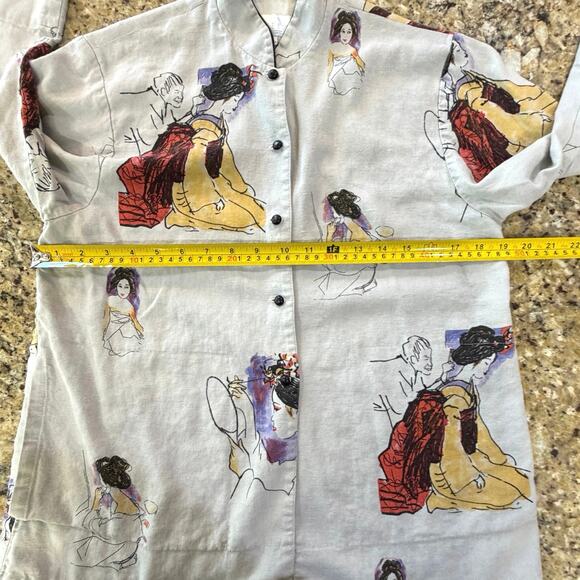 Rare VTG Breeze by Dorothy Schoelen Art-to-Wear Kimono Geisha Jacket SZ Small - Picture 12 of 15